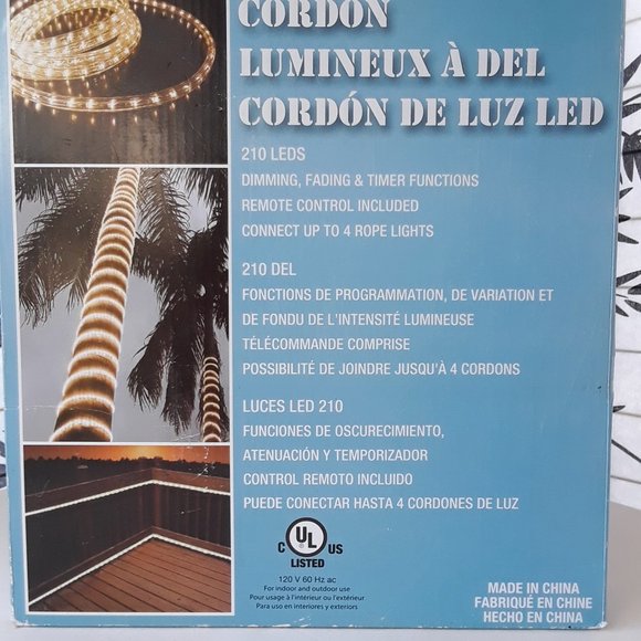 LED Rope Light With Remote Control Dimmer 18ft - Picture 3 of 13